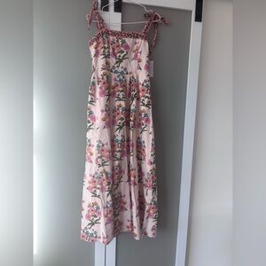 Anthropologie Patrons of Peace Floral Maxi Dress - Pink and Green